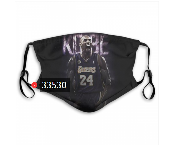 2021 NBA Los Angeles Lakers #24 kobe bryant 33530 Dust mask with filter->nba dust mask->Sports Accessory
